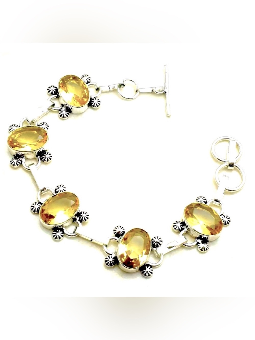 Yellow Quartz Gemstone Bracelet